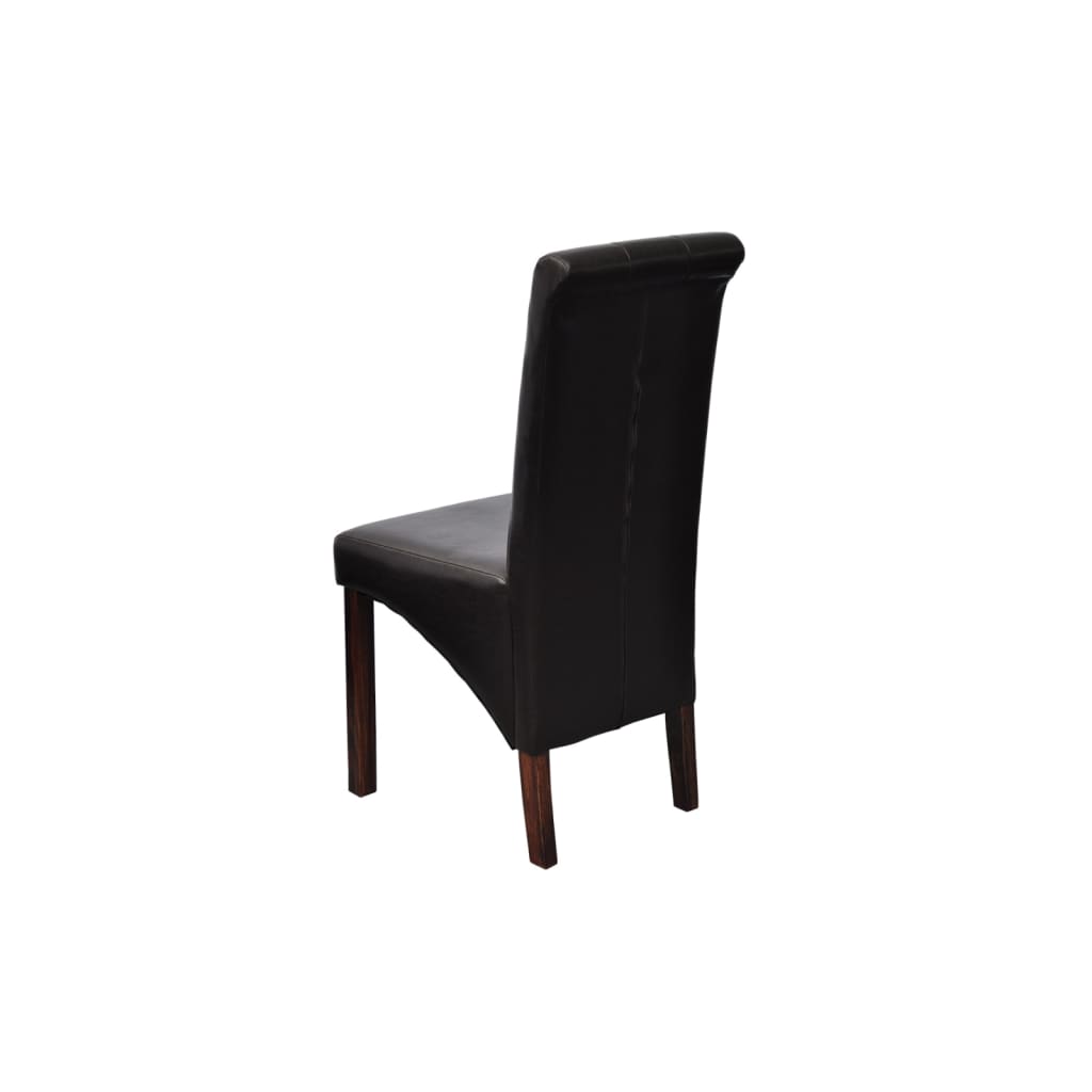 Eetkamerstoelen Kunstleer 4 Zwart