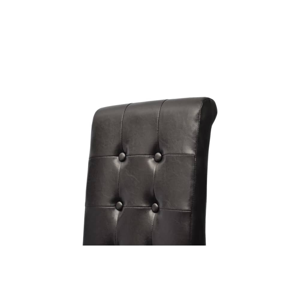 Eetkamerstoelen Kunstleer 4 Zwart