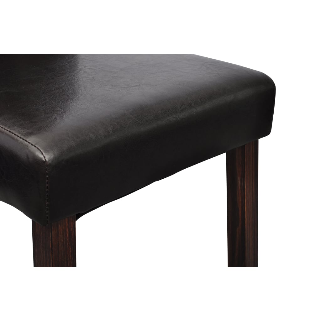 Eetkamerstoelen Kunstleer 4 Zwart