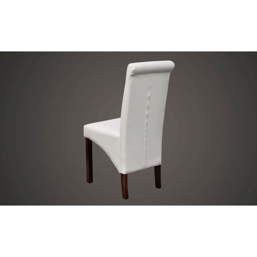 Eetkamerstoelen Kunstleer 6 Wit