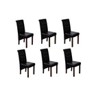 Eetkamerstoelen 6 st kunstleer zwart 43x52x95 cm