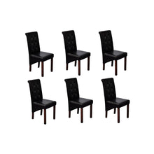 Eetkamerstoelen Kunstleer 6 Zwart