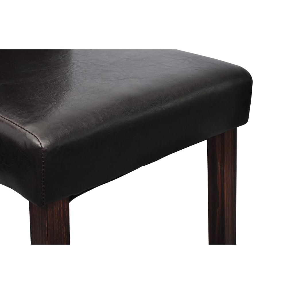 Eetkamerstoelen Kunstleer 6 Zwart