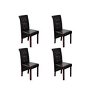 Eetkamerstoelen 4 stuks kunstleer bruin 43x52x95 cm