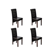 Eetkamerstoelen 4 stuks kunstleer bruin 43x52x95 cm