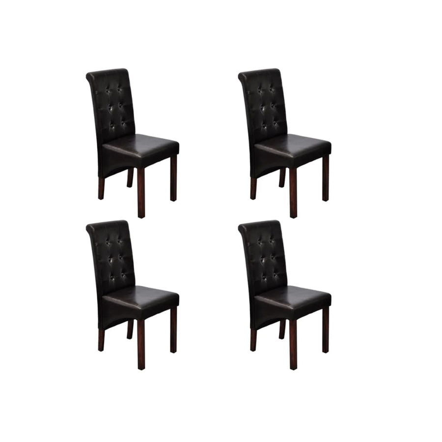 Eetkamerstoelen Kunstleer 4 Bruin