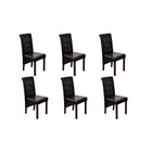 Eetkamerstoelen 6 st kunstleer bruin 43x52x95 cm