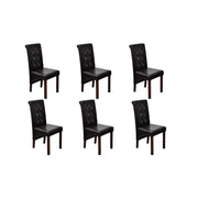 Eetkamerstoelen 6 st kunstleer bruin 43x52x95 cm
