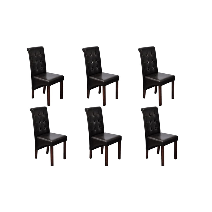Eetkamerstoelen Kunstleer 6 Bruin