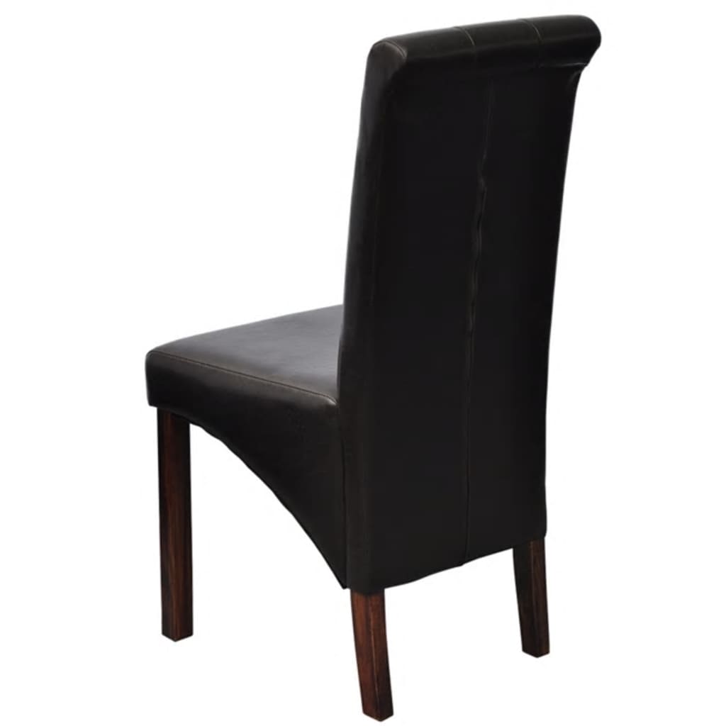 Eetkamerstoelen Kunstleer 6 Bruin