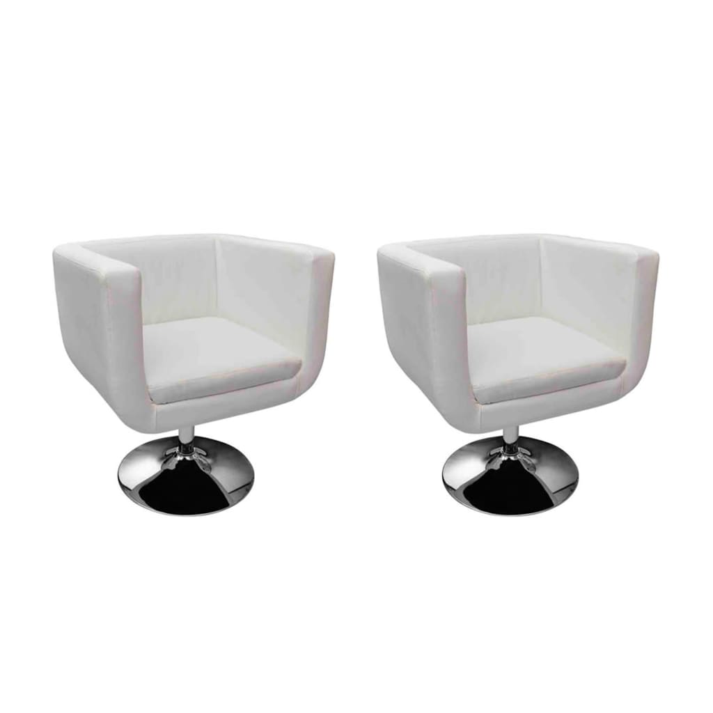Barstoelen Kunstleer 2 Wit
