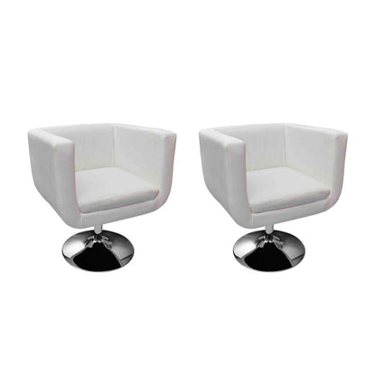 Barstoelen Kunstleer 2 Wit