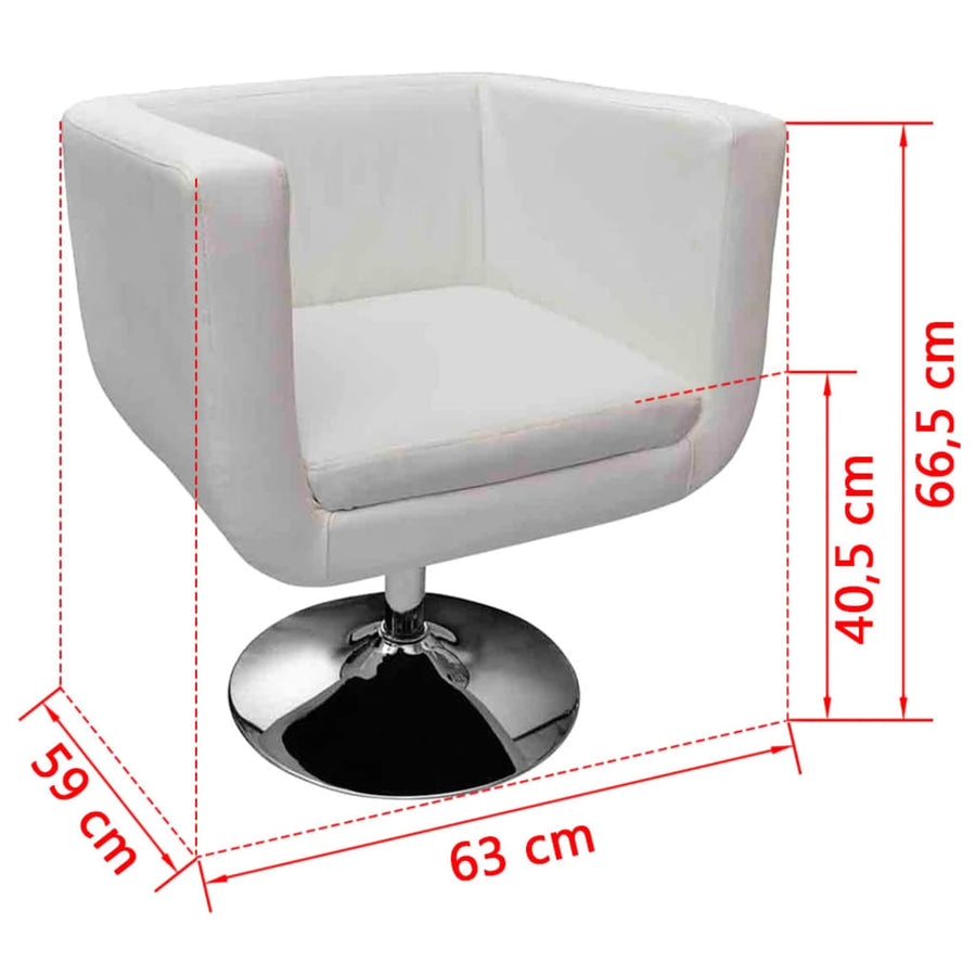 Barstoelen Kunstleer 2 Wit