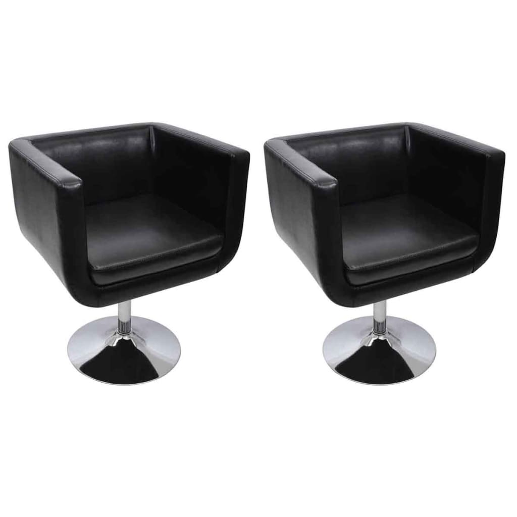 Barstoelen Kunstleer 2 Zwart