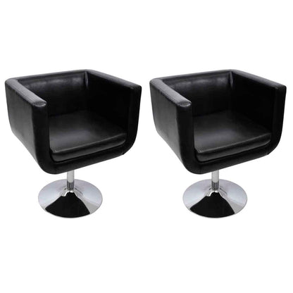 Barstoelen Kunstleer 2 Zwart