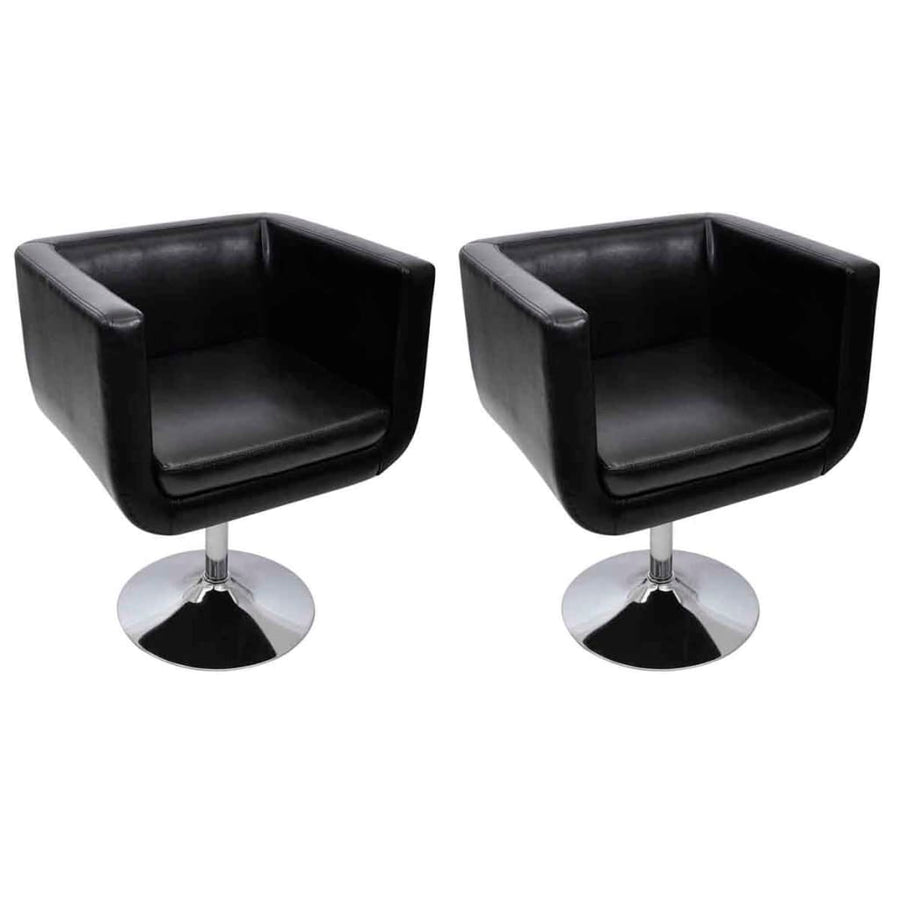 Barstoelen Kunstleer 2 Zwart