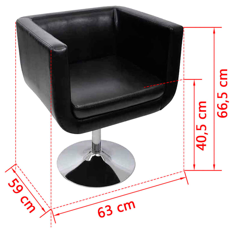 Barstoelen Kunstleer 2 Zwart