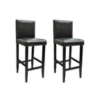 Barkrukken 2 stuks kunstleer zwart 41x45x108 cm