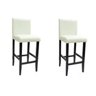 Barkrukken 2 st kunstleer wit 41x45x108 cm