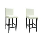Barkrukken 2 st kunstleer wit 41x45x108 cm