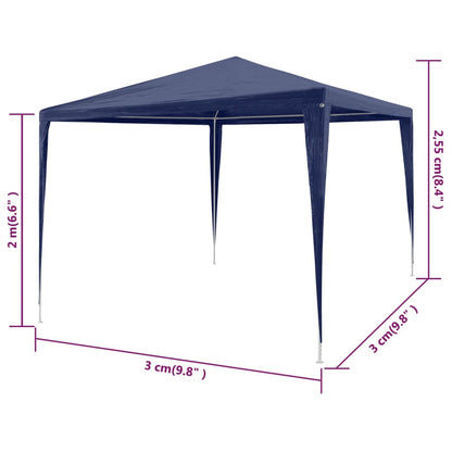 Partytent 3 x 3 m Blauw