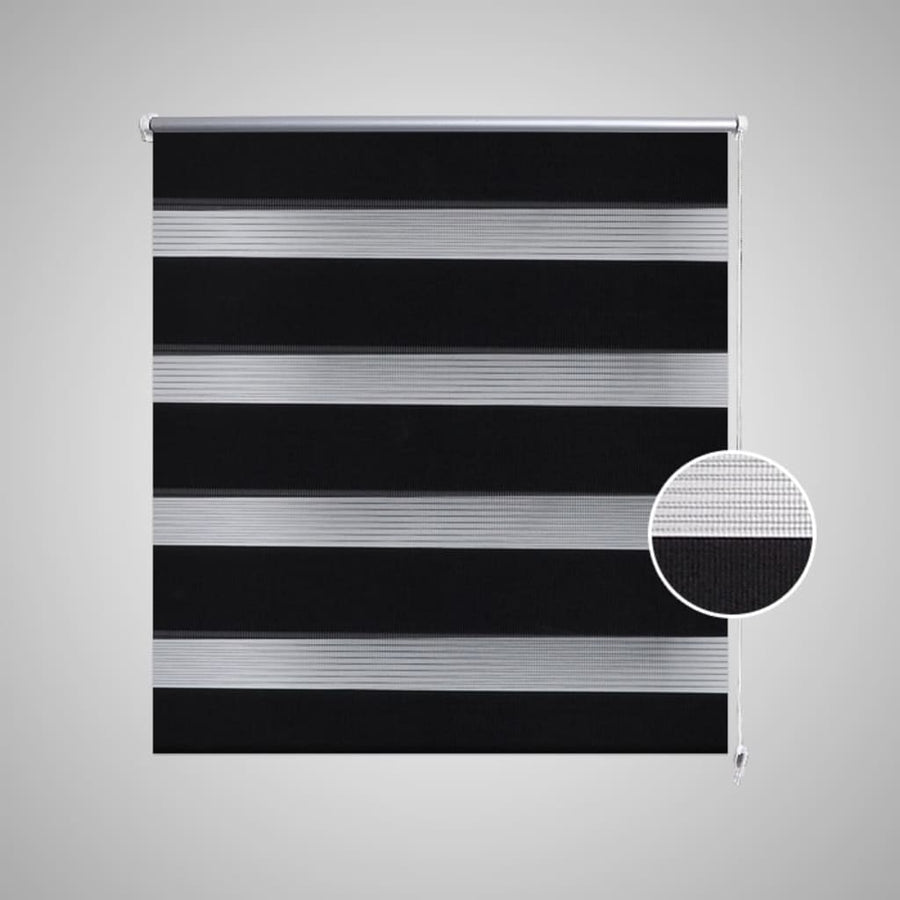 Duo rolgordijn 100 x 175 cm zwart Zwart