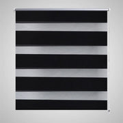 Zebra rolgordijn 100x175 cm zwart