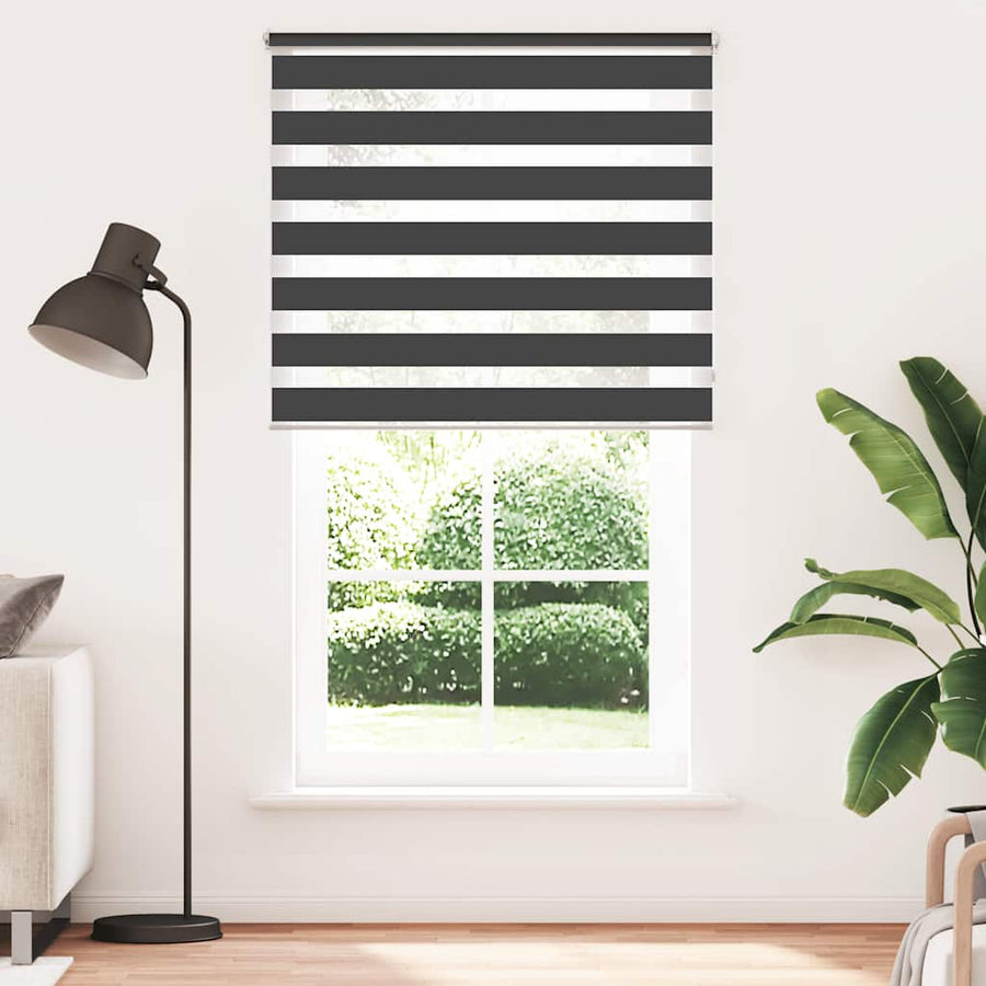 Zebra rolgordijn 120,9 x 230 cm stofbreedte 116,7 cm zwart