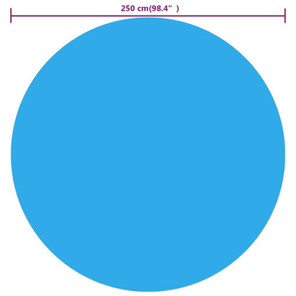 Solar zwembadfolie drijvend rond 250 cm PE blauw Ø 250 cm Blauw