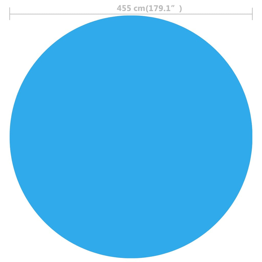 Solar zwembadfolie drijvend rond 455 cm PE blauw Ø 455 cm Blauw