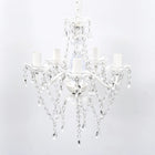 Chandelier 5 bulbs transparent