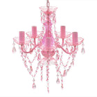Kroonluchter kristal 40 cm roze