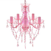Kroonluchter kristal 40 cm roze
