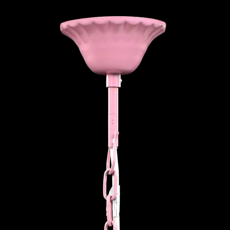 Krystallkrone 5 Pærer Rosa Roze