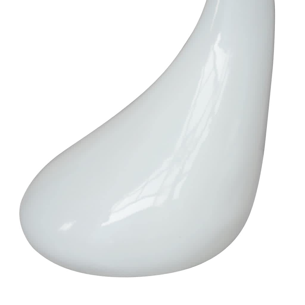 Salontafel Met Rond Glazen Tafelblad Hoogglans 1