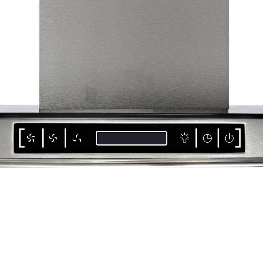 Afzuigkap voor kookeiland met LCD-scherm