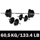 Barbell and dumbbell set 60.5 kg