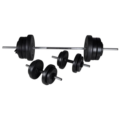 Barbell- En Dumbbellset 60,5 Kg 60.5 kg Rechte stang