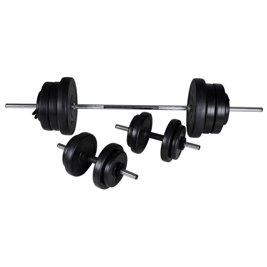 Barbell- En Dumbbellset 60,5 Kg 60.5 kg Rechte stang