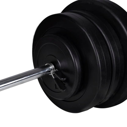Barbell- En Dumbbellset 60,5 Kg 60.5 kg Rechte stang