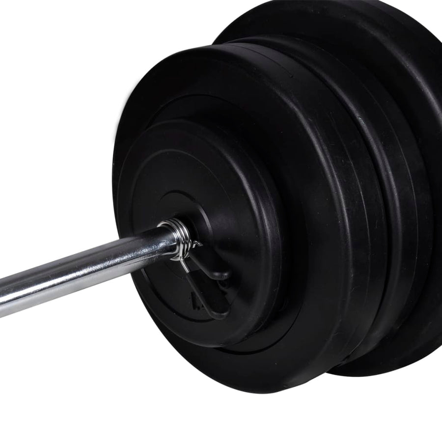 Barbell- En Dumbbellset 60,5 Kg 60.5 kg Rechte stang