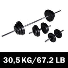 Barbell en dumbbell set 30,5 kg