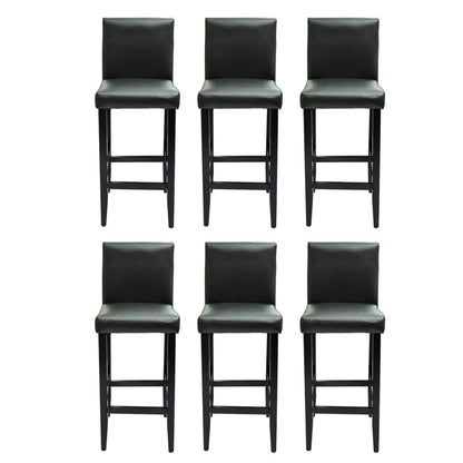 Barkrukken Kunstleer 6 Zwart
