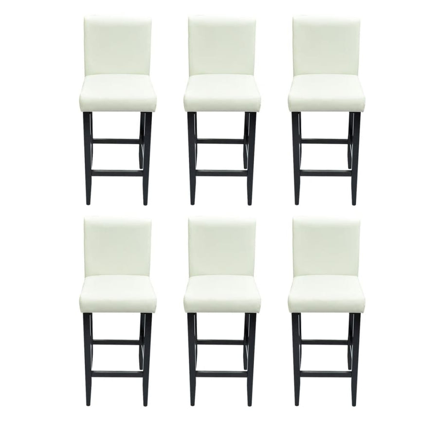 Barkrukken Kunstleer 6 Wit