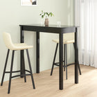 Bar table 115x55x107 cm MDF black