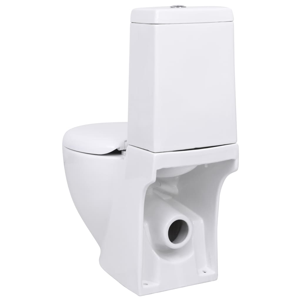 Toilet Met Afvoer Achter Keramiek Wit