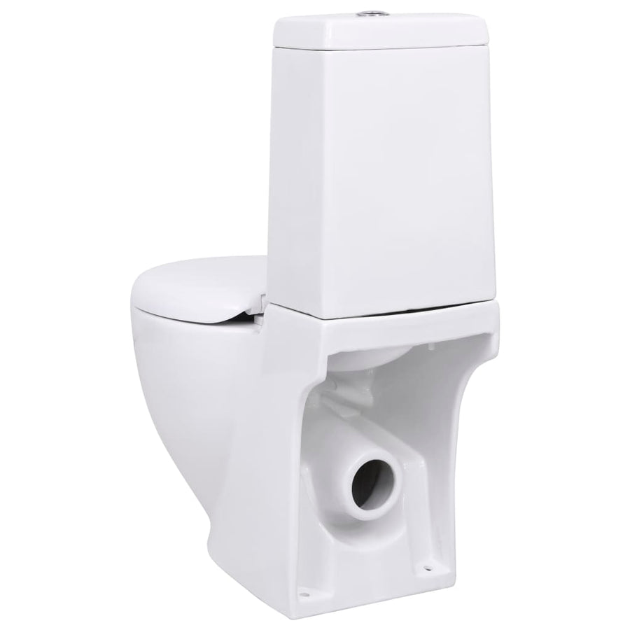 Toilet Met Afvoer Achter Keramiek Wit