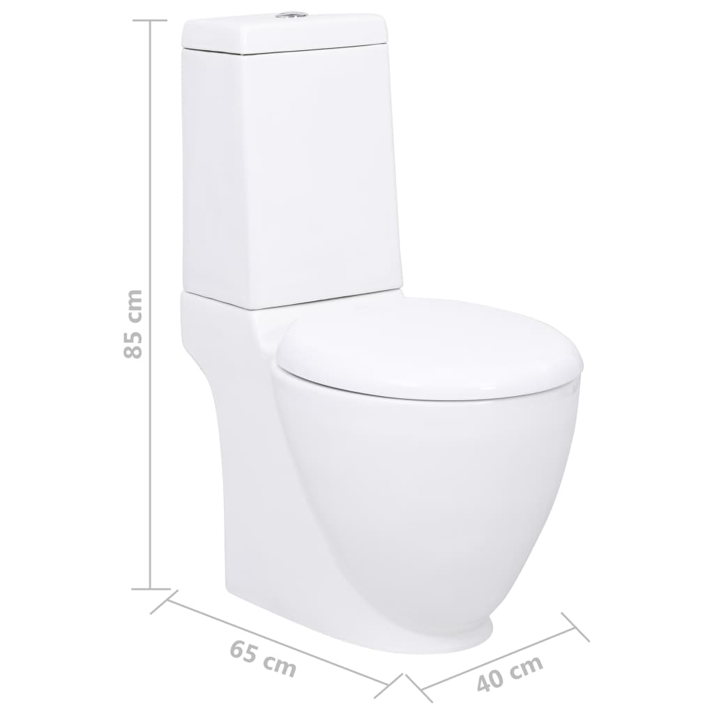Toilet Met Afvoer Achter Keramiek Wit