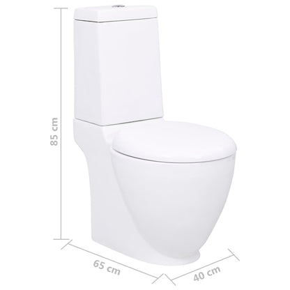 Toilet Met Afvoer Achter Keramiek Wit