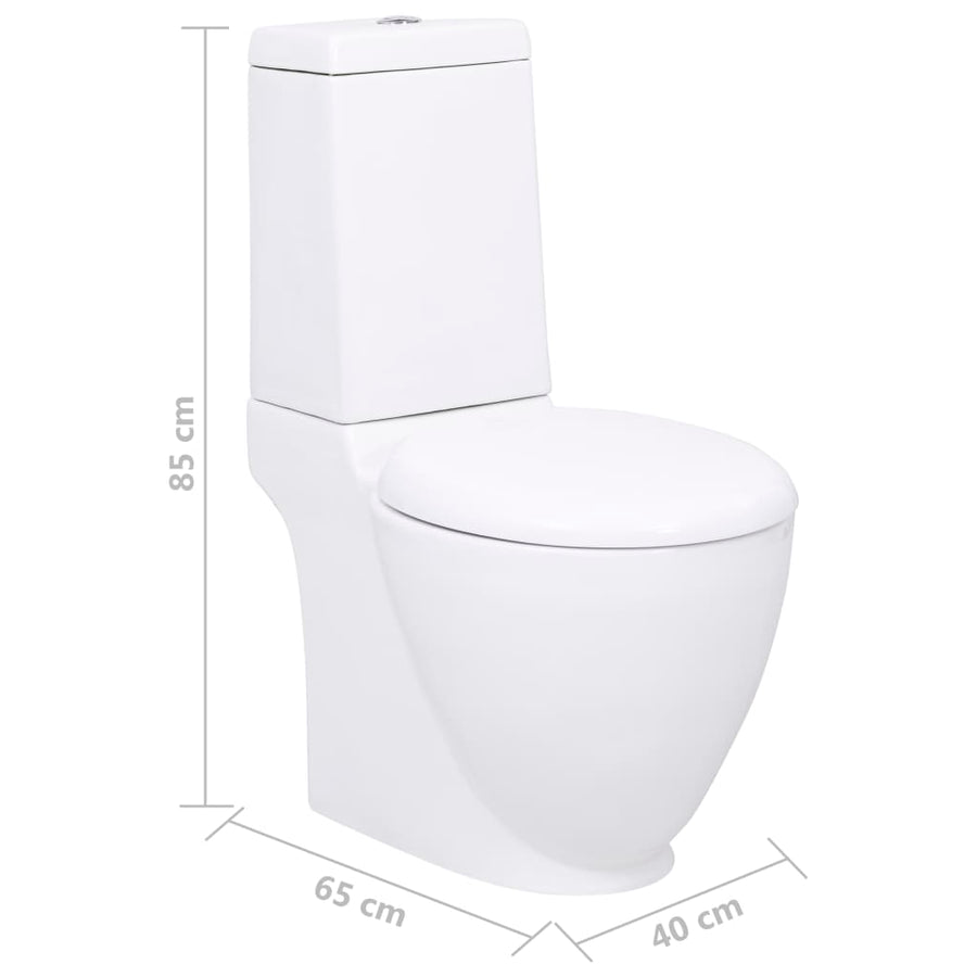 Toilet Met Afvoer Achter Keramiek Wit